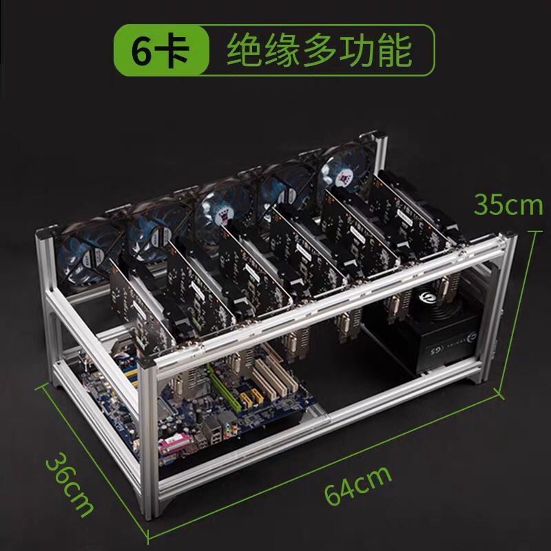 12 Gpu Open Air Frame Case - 6 8 12 19 وحدة معالجة