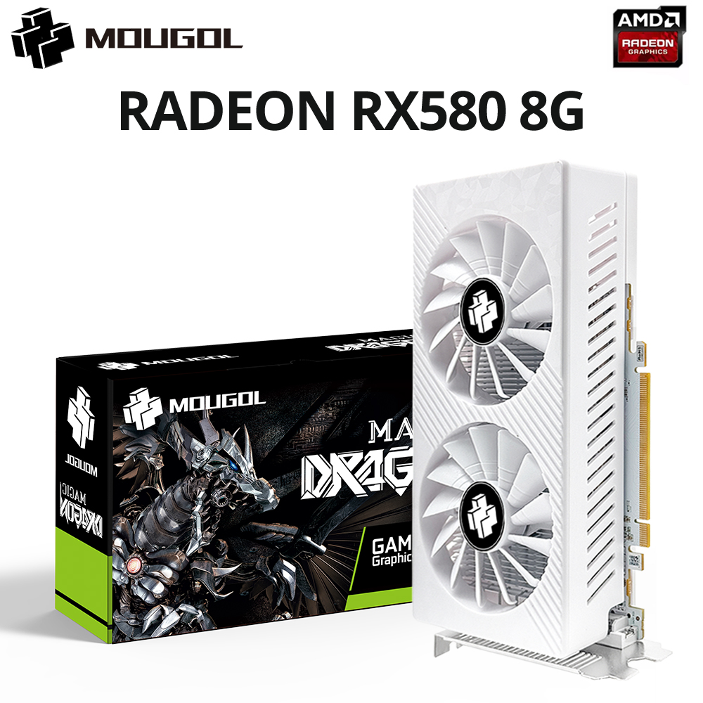 Rx 580 8Gb 2048Sp Gpu - بطاقة رسومات MOUGOL AMD Radeon RX580
