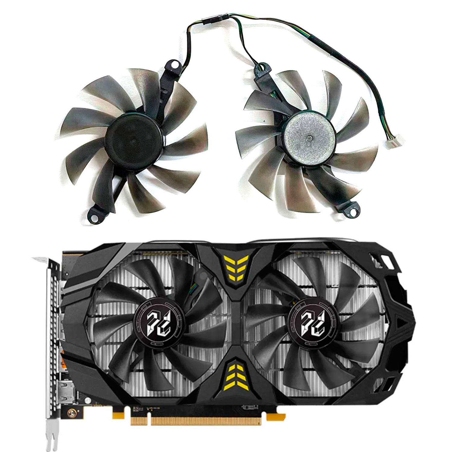 Rx 580 8Gb 2048Sp Gpu - جديد GPU مروحة 4PIN 85 مللي