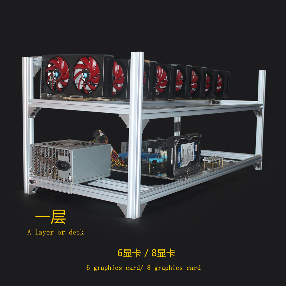 6 8 12 19 وحدة معالجة الرسومات - مراجعة 12 Gpu Open Air Frame Case وسعره