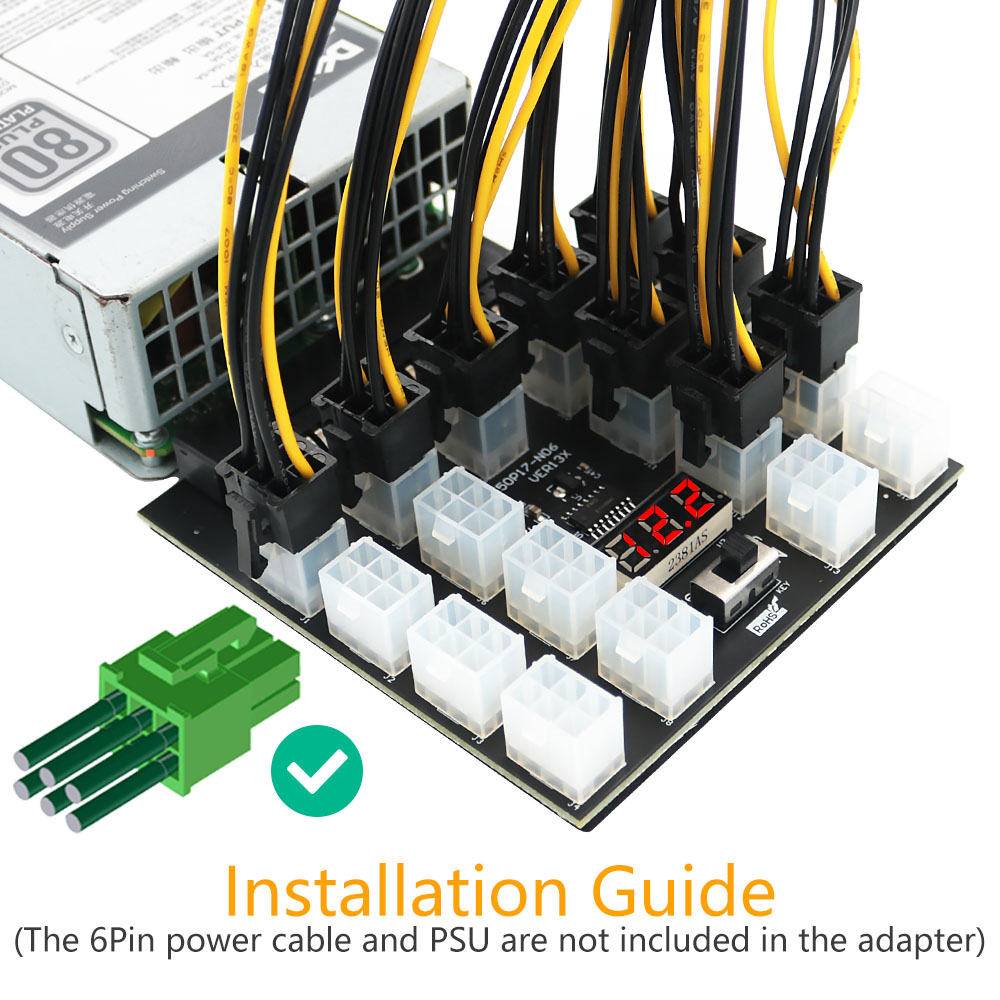 لديل 750 واط 1100 واط 1600 واط - مراجعة 2400W Server Psu Breakout Board وسعره