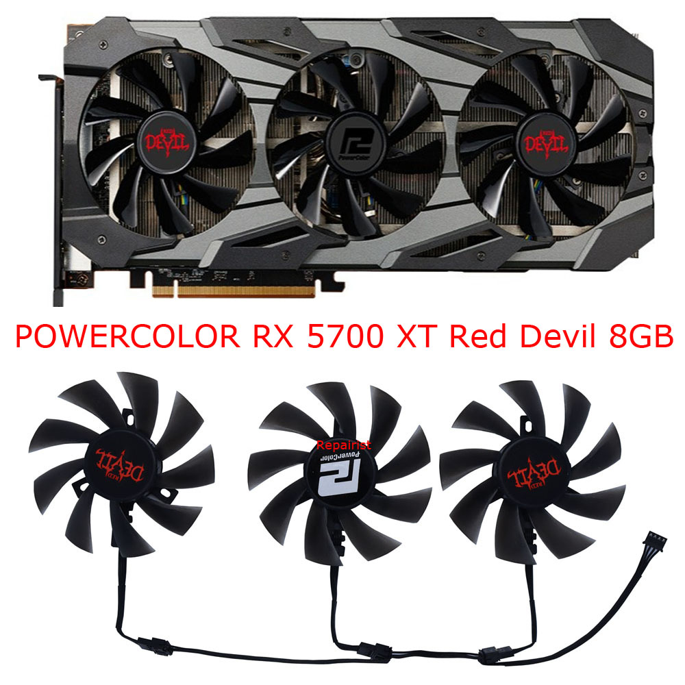 3 قطع/مجموعة، مروحة تبريد رسوم - مراجعة Rx 5700 Xt 8Gb Video Card وسعره