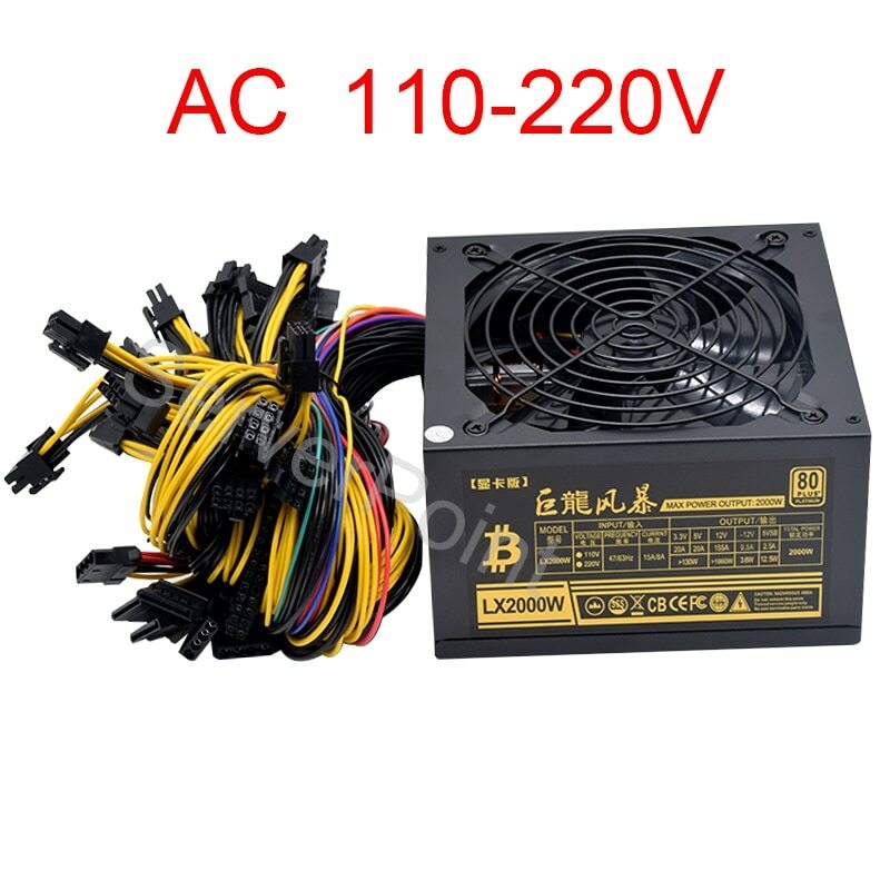 مزود طاقة ATX للكمبيوتر بقدرة  - مراجعة 2000W Atx Mining Power Supply وسعره
