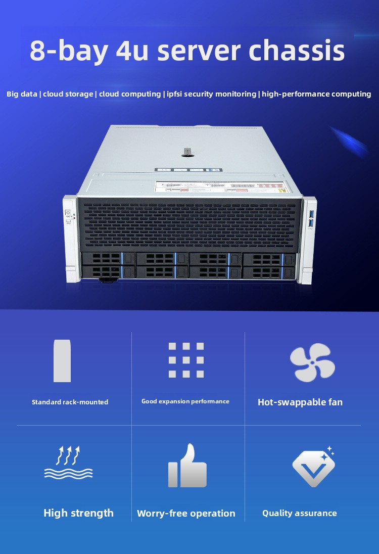 هيكل خادم NAS متعدد الأقراص بس - مراجعة 8 Gpu 4U Server Chassis وسعره