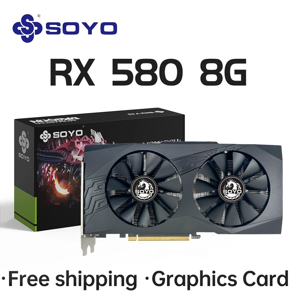 بطاقة رسومات SOYO AMD Radeon R - مراجعة Rx 580 8Gb 2048Sp Gpu وسعره