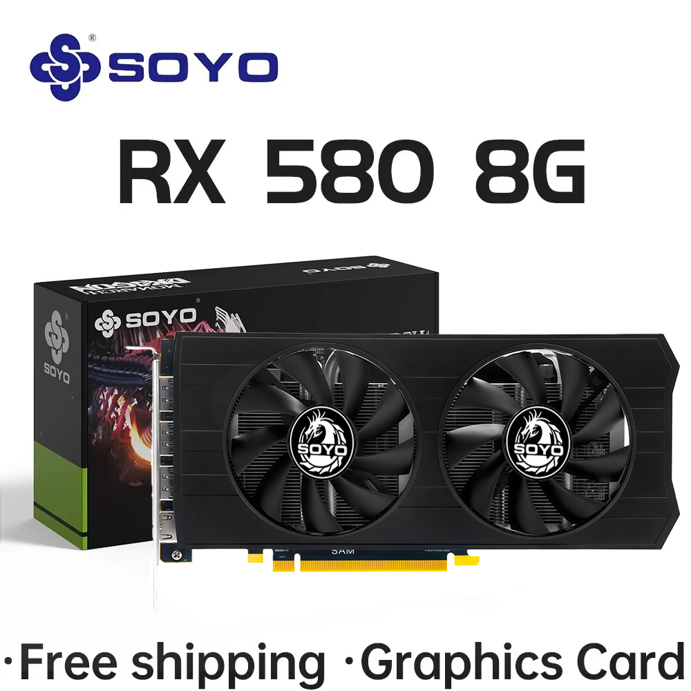 بطاقة رسومات SOYO AMD Radeon R - مراجعة Rx 580 8Gb 2048Sp Gpu وسعره